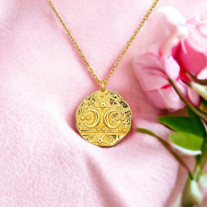 Twilight Moon Gold Necklace