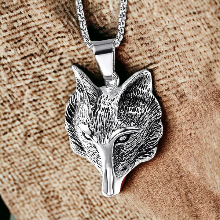 Viking Wolf Pendant Necklace