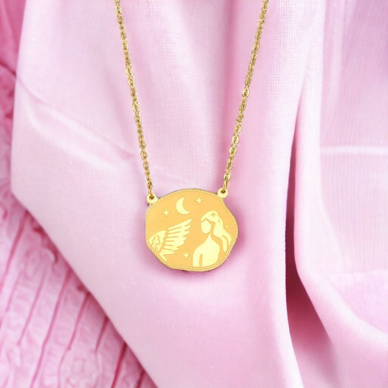 Virgo Irregular Coin Star Sign Necklace