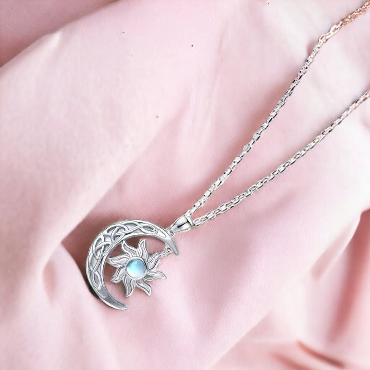 Silver Whisper Moon Necklace