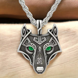 Wolf Head Viking Necklace