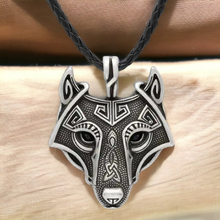 Wolf Head Viking Necklace