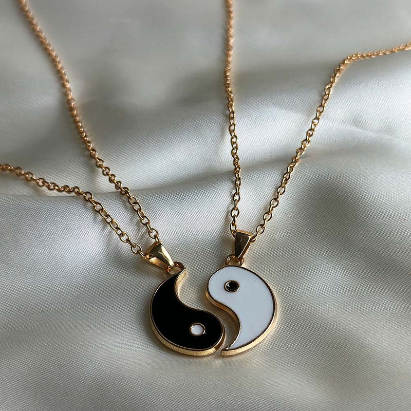 BFF Best Friends Necklaces | Friendship Heart Gold Tone Necklace | 8