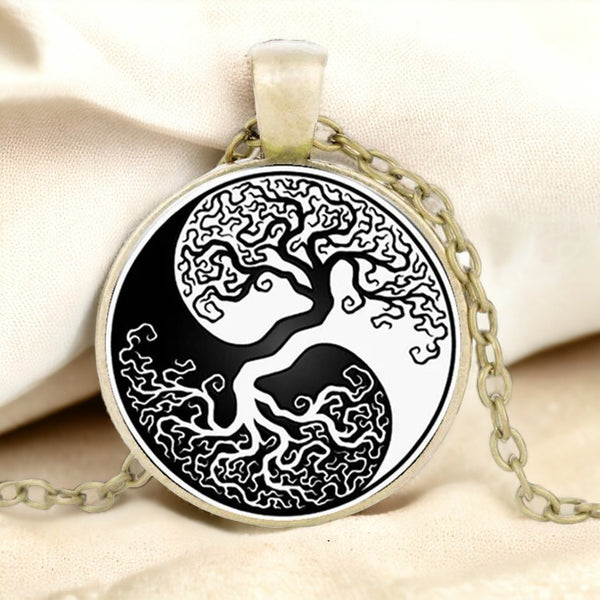 Ying & Yang Tree Of Life Necklace