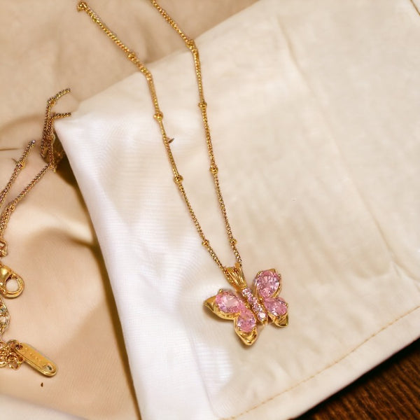 Celestial Diamond Butterfly Necklace