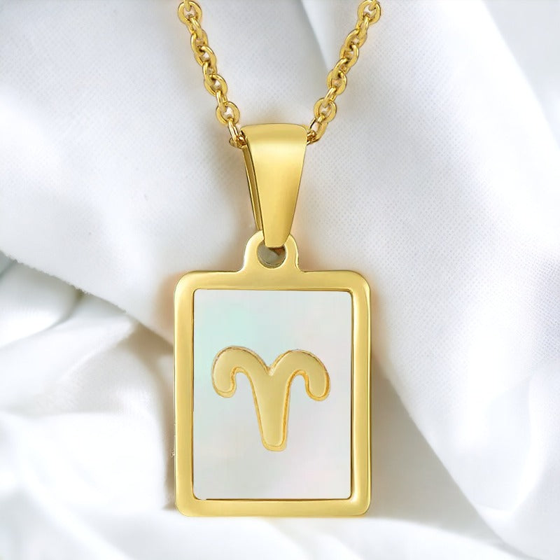 Dainty Aries Horoscope Necklace