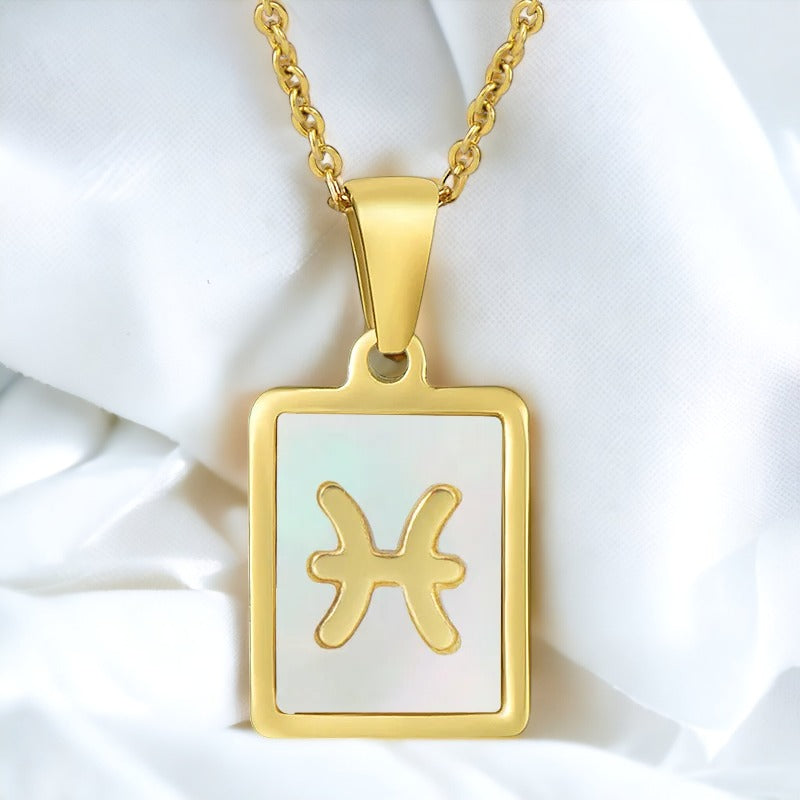 Dainty Pisces Horoscope Necklace