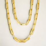 Gold & Sliver Paper Clip Simple Necklace