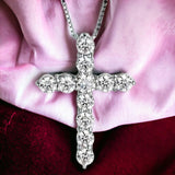 Dawn's Embrace Sliver Cross Necklace