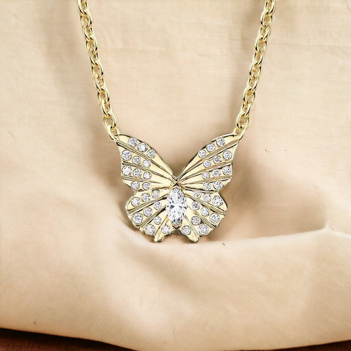 Diamond Brilliance Butterfly Pendant