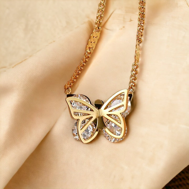 Diamond Essence Butterfly Pendant