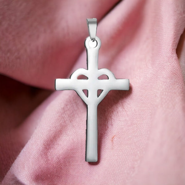 Divine Whisper Sliver Cross Necklace