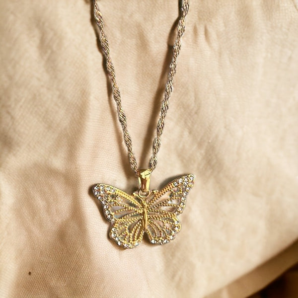 Dreams Diamond Butterfly Necklace