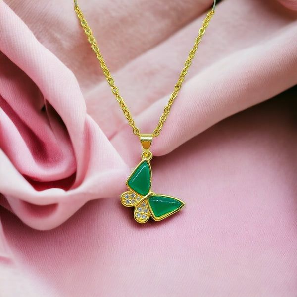 Emerald Necklace Golden Radiance Butterfly