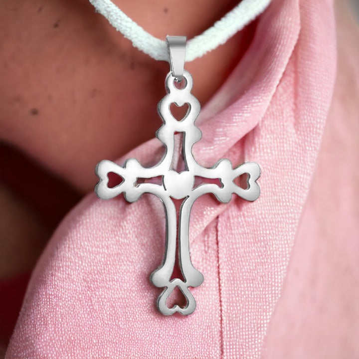 Eternal Spirit Sliver Cross Necklace