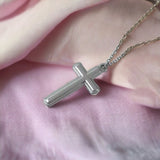 Forest’s Breath Sliver Cross Necklace