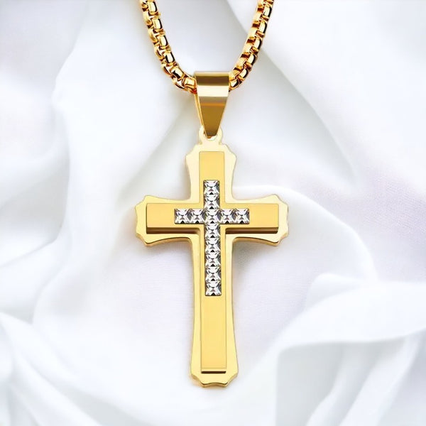 Center Diamond Cross Necklace