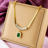 Golden Gleam Emerald Necklace