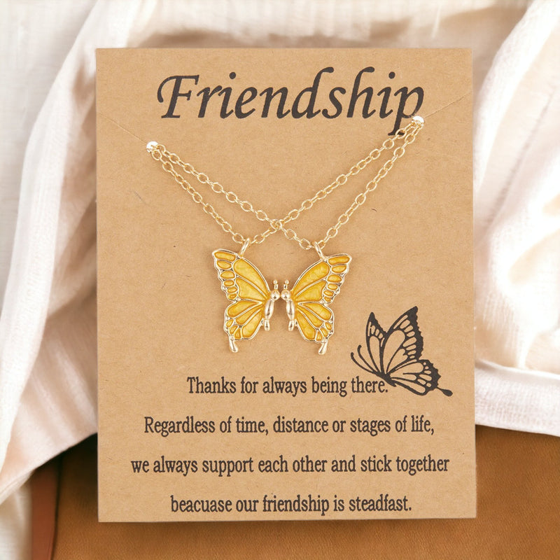 Golden Zephyr Butterfly Necklace