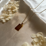 Square Positive Quote Necklace