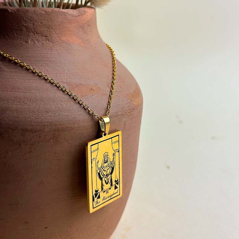    hierophant-vintage-tarot-card-necklace-gold