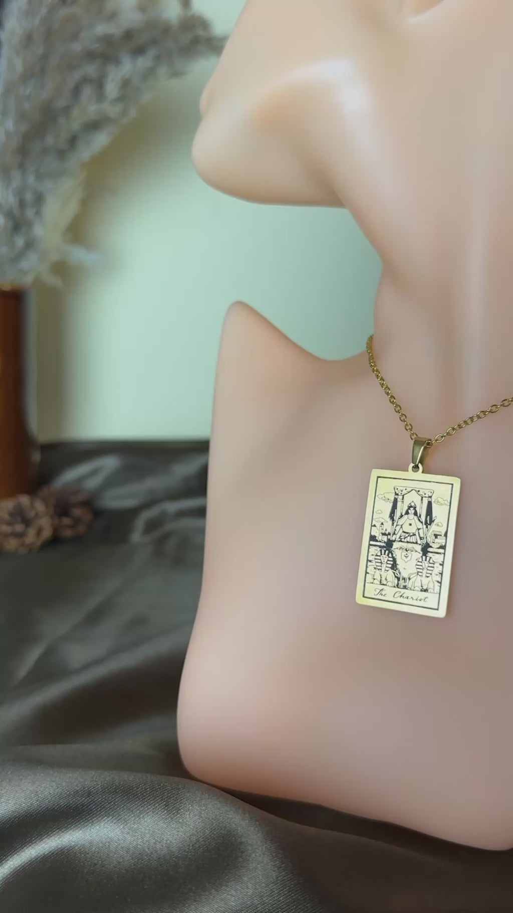 The-Chariot-Vintage-Tarot-Card-Necklace