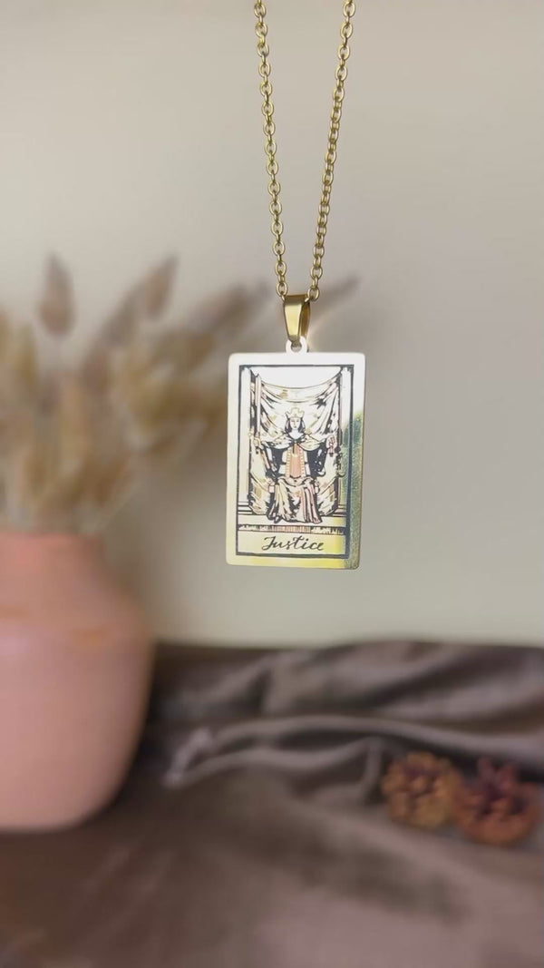 Justice-Vintage-Tarot-Card-Necklace-Jewelry