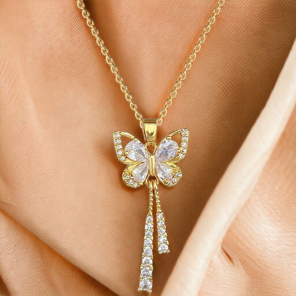 Serenade Diamond Butterfly Necklace