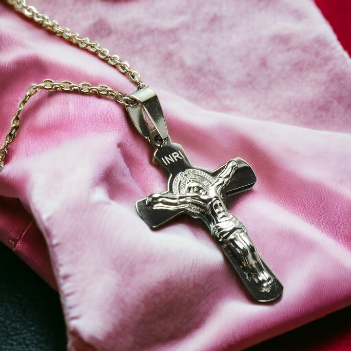 Serene Blessing Sliver Cross Necklace