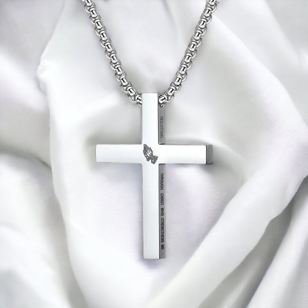 Gold or Silver Novel Cross Necklace