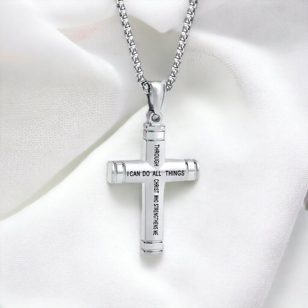 Gold & Silver Statement Cross Necklace