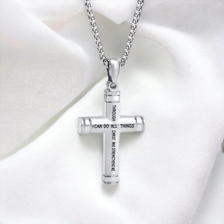 Gold & Silver Statement Cross Necklace