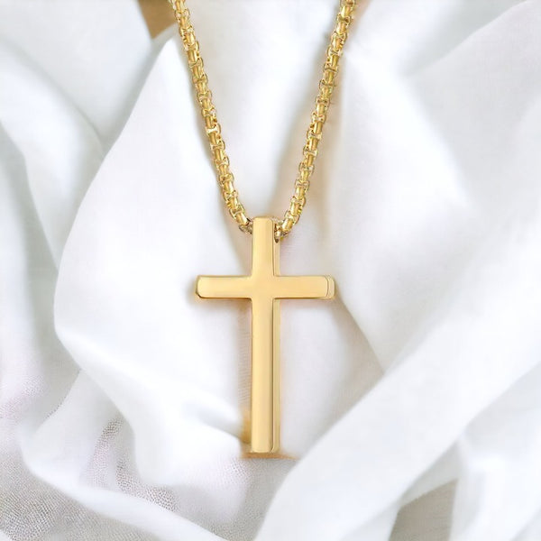 Gold & Silver Simple Cross Necklace