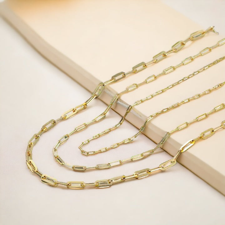 Gold & Sliver Paper Clip Simple Necklace