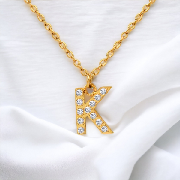 simple initial diamond necklace