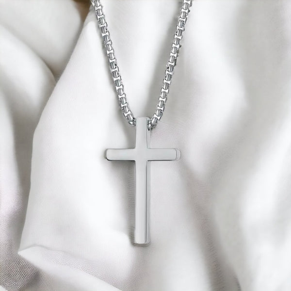 Gold & Silver Simple Cross Necklace