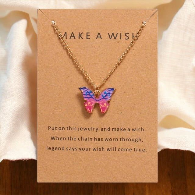 Sunlit Wings Gold Butterfly Necklace