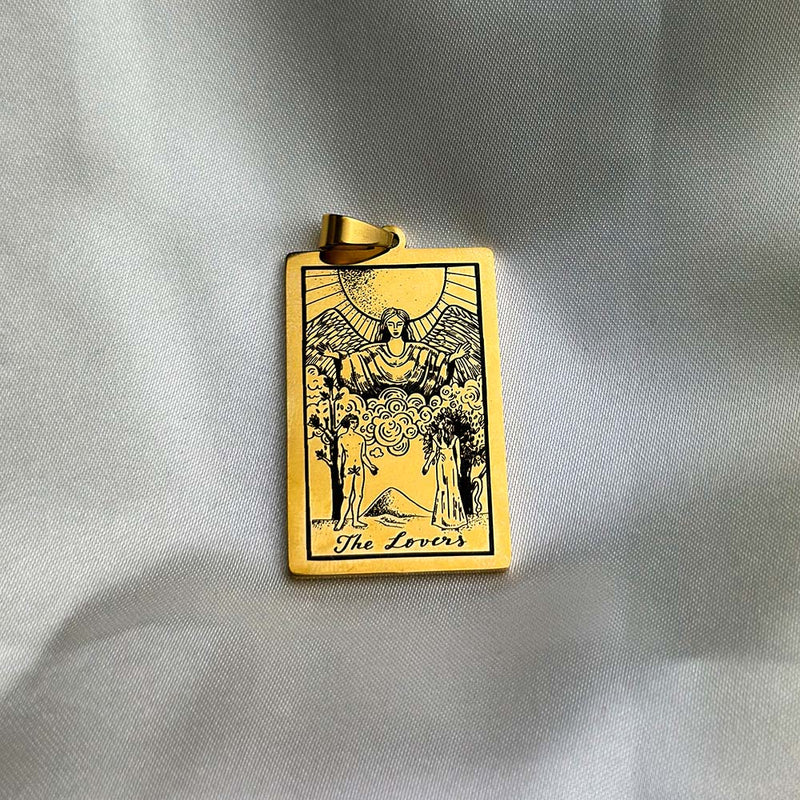 the-lovers-vintage-tarot-card-necklace-golden