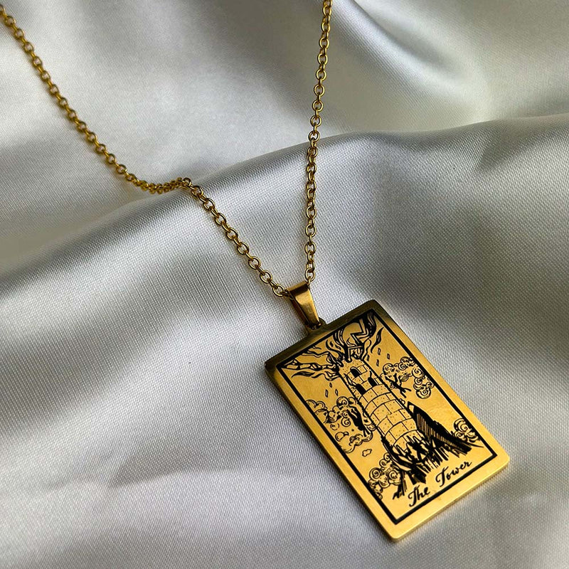 the-tower-vintage-tarot-card-necklace-golden