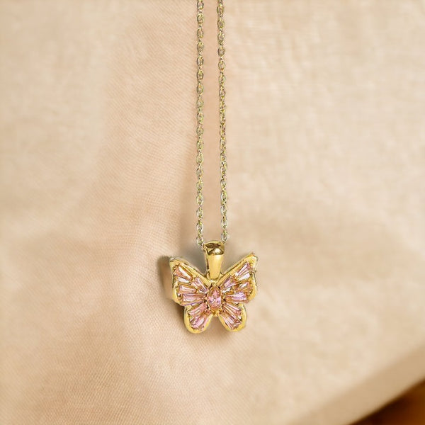 Whisper Diamond Butterfly Necklace