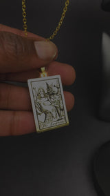 "The Empress" Vintage Tarot Card Necklace