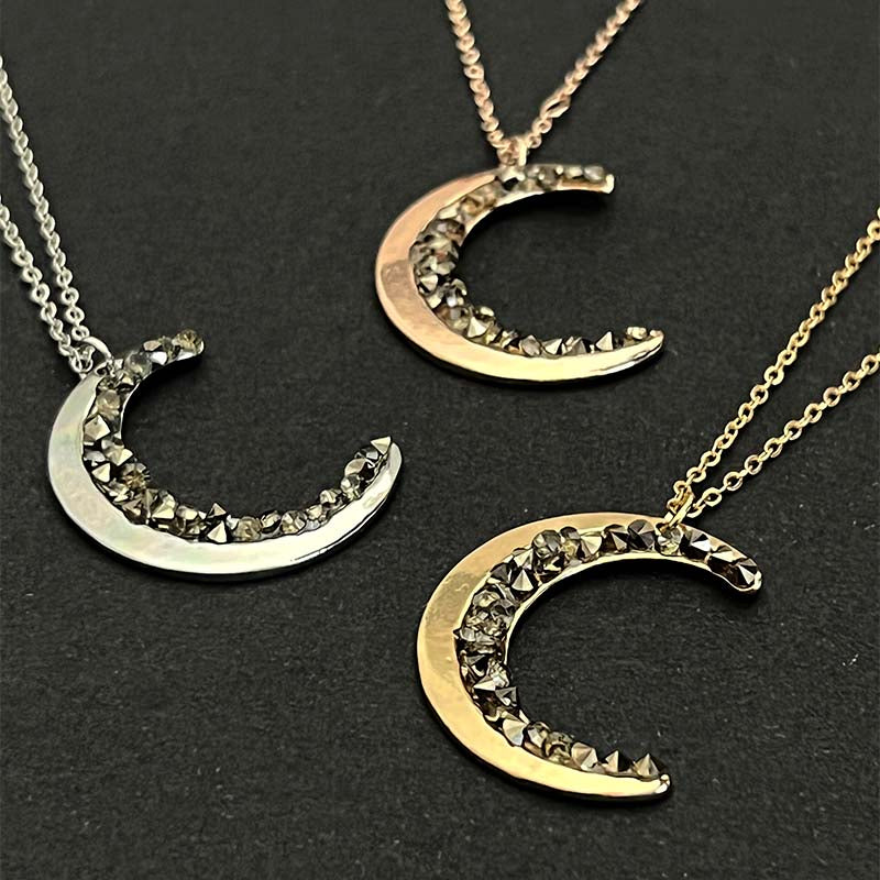 Crystal Crescent Moon Necklace