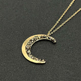 Crystal Crescent Moon Necklace