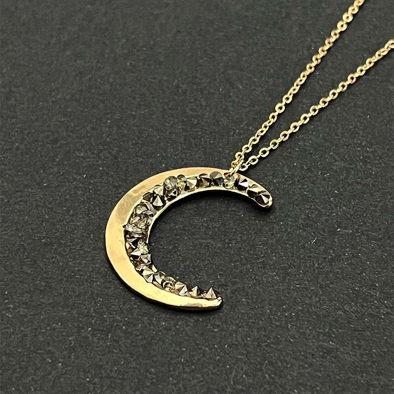 Crystal Crescent Moon Necklace