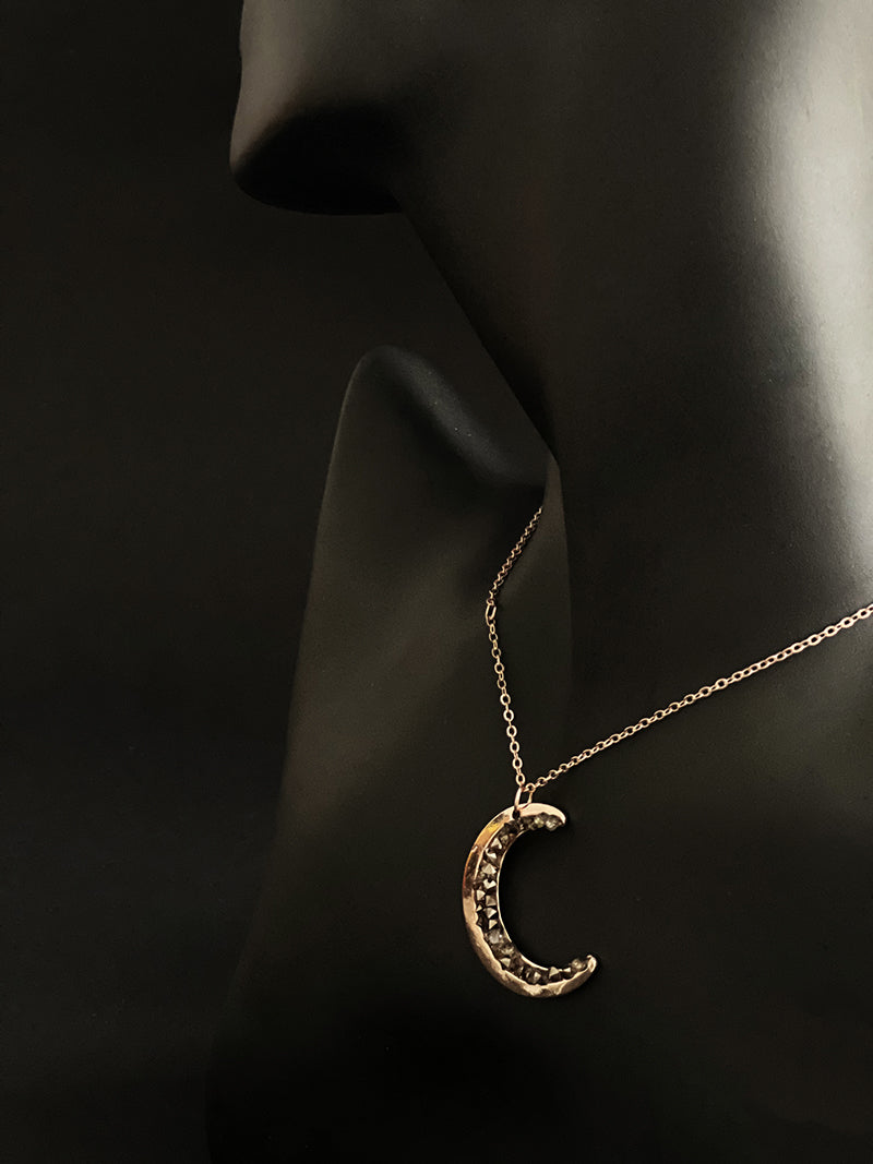 Crystal Crescent Moon Necklace