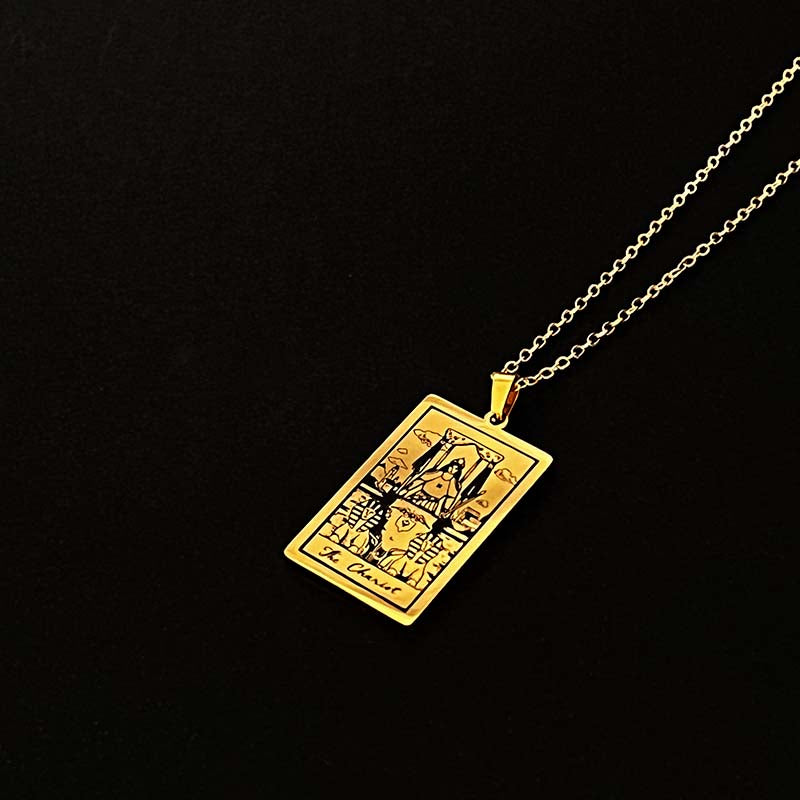 The-chariot-tarot-card-necklace-18k-gold-plated-stainless-steel