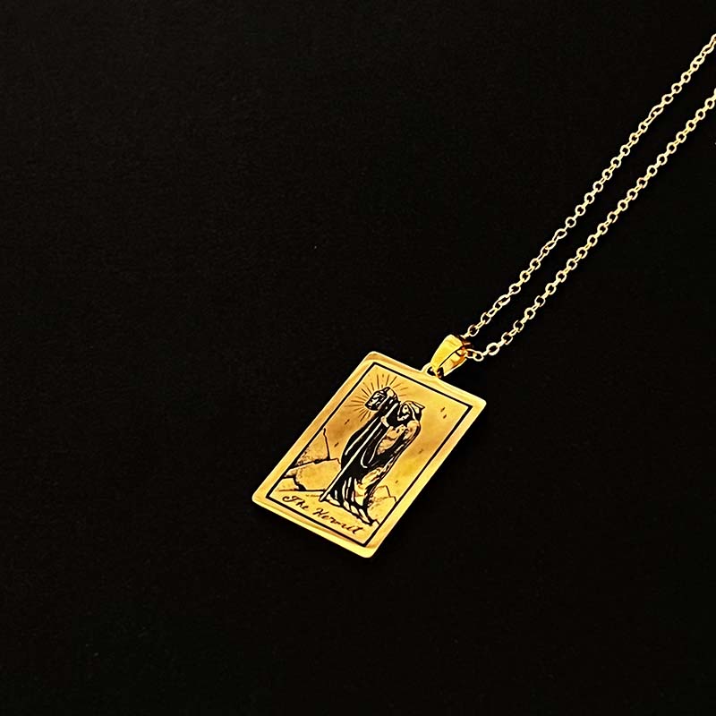 The-hermit-tarot-card-necklace-18k-gold-plated-stainless-steel